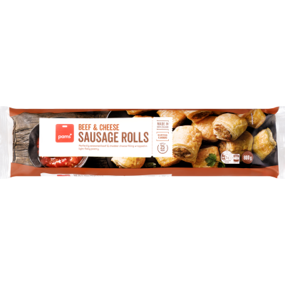 Pams Beef & Cheese Sausage Rolls
