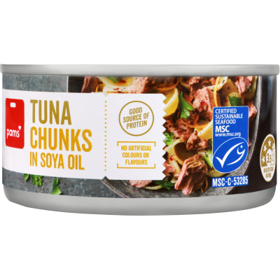 Pams Tuna Chunks In Soya Oil