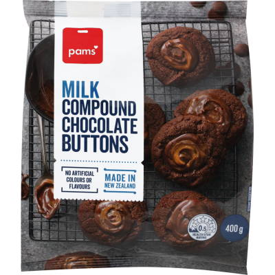Pams Milk Compound Chocolate Buttons