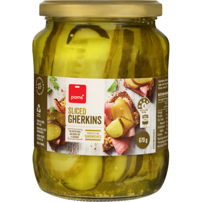 Pams Sliced Gherkins