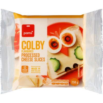 Pams Colby Flavoured Processed Cheese Slices
