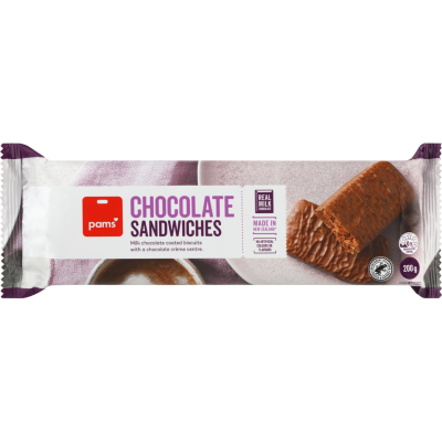 Pams Chocolate Sandwiches Biscuits