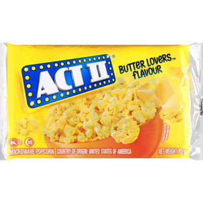 Act II Butter Lovers Flavour Microwave Popcorn