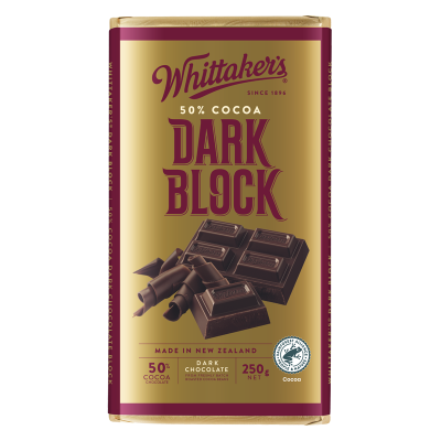 Whittaker's Dark Block 50% Cocoa Dark Chocolate Block