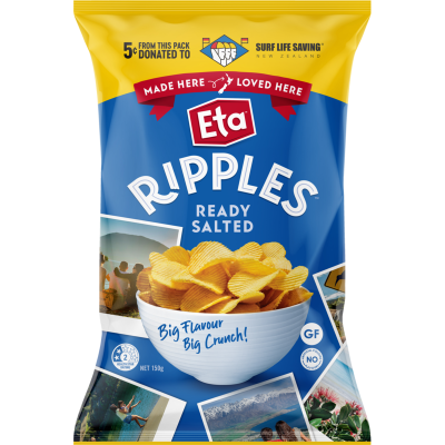 Eta Ripple Cut Ready Salted Potato Chips image 1