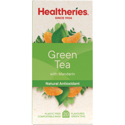 Healtheries Green Tea With Mandarin Tea Bags