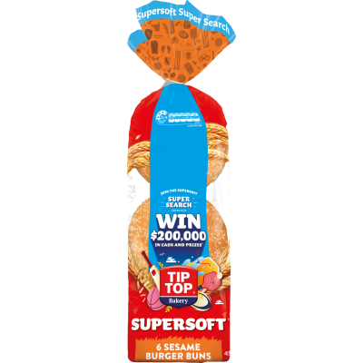 Tip Top Supersoft Sesame Burger Buns