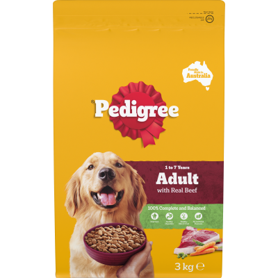 Pedigree Adult 1-7 Years With Real Beef Dry Dog Food