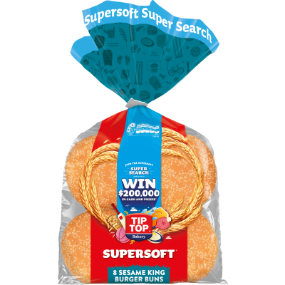 Tip Top Supersoft Sesame King Hamburger Buns