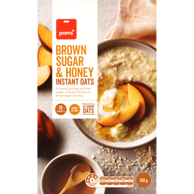 Pams Brown Sugar & Honey Instant Oats Sachets