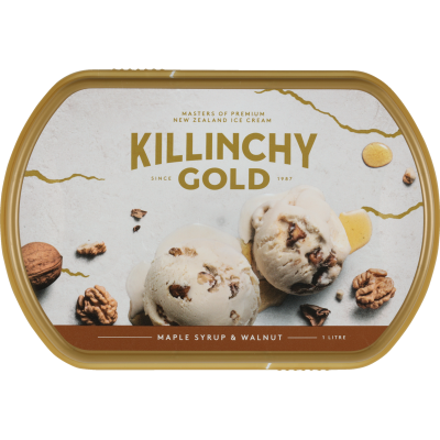 Killinchy Gold Maple Syrup & Walnut New Zealand Ice Cream