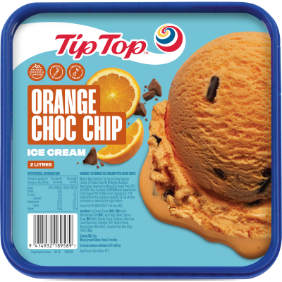Tip Top Orange Choc Chip Ice Cream