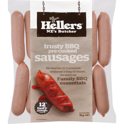 Hellers Trusty BBQ Pre-Cooked Sausages