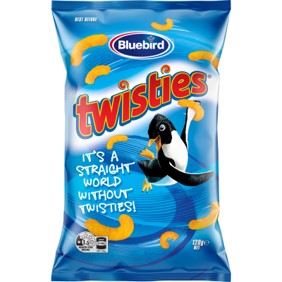 Bluebird Twisties Cheese Corn Snacks