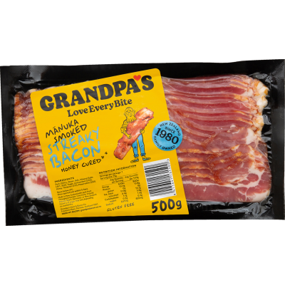 Grandpa's Meat & Bacon Co. Manuka Smoked Streaky Bacon