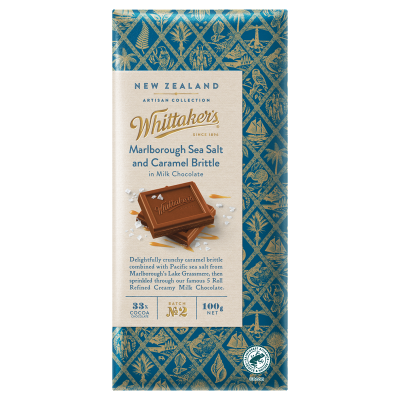 Whittaker's Marlborough Sea Salt & Caramel Brittle Chocolate Block