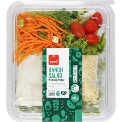 Pams Fresh Ranch Salad With Dressing