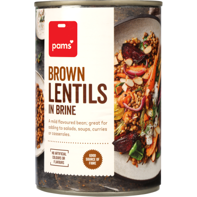 Pams Brown Lentils In Brine
