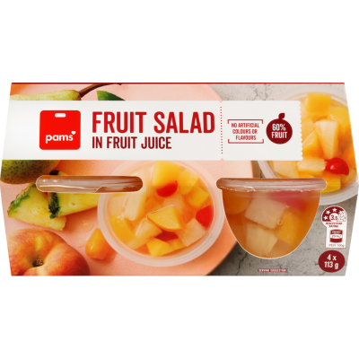 Pams Fruit Salad In Fruit Juice Cups