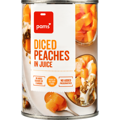 Pams Diced Peaches In Juice