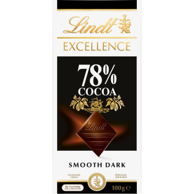 Lindt Excellence 78% Cocoa Smooth Dark Chocolate Block
