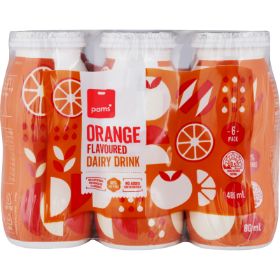 Pams Orange Flavour Dairy Drink