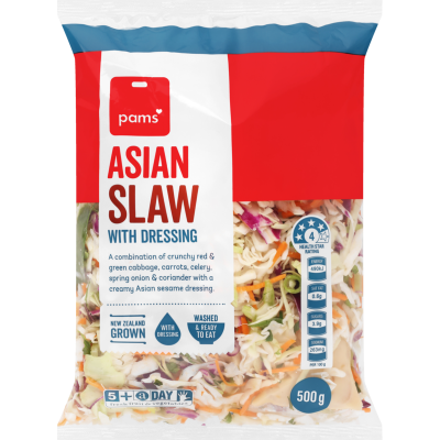 Pams Asian Slaw With Dressing