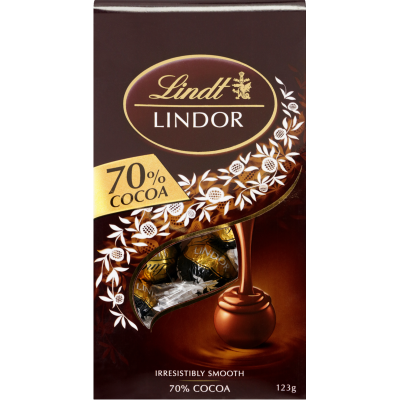 Lindt Lindor 70% Cocoa Chocolates Pouch