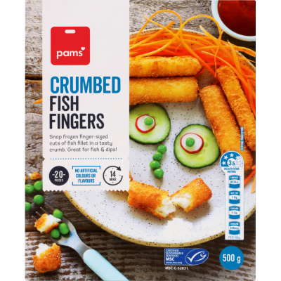 Pams Crumbed Fish Fingers