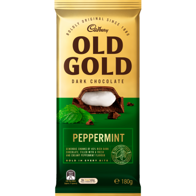 Cadbury Old Gold Peppermint Dark Chocolate Block
