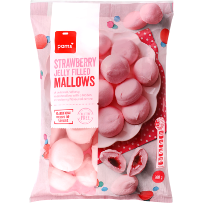 Pams Strawberry Jelly Filled Mallows