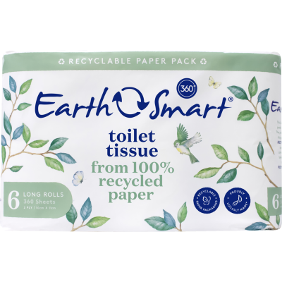 Earthsmart Recycled 2ply Long Toilet Rolls