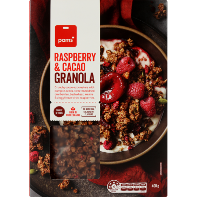 Pams Raspberry & Cacao Granola