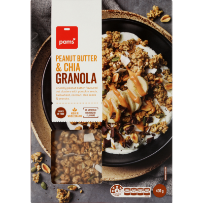 Pams Peanut Butter & Chia Granola