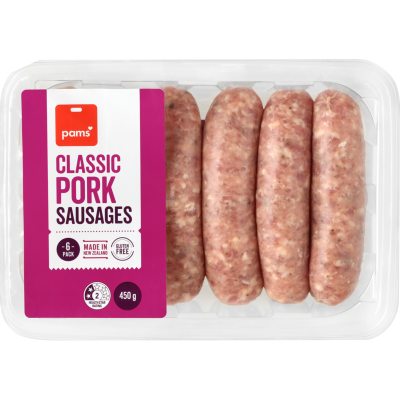 Pams Classic Pork Sausages