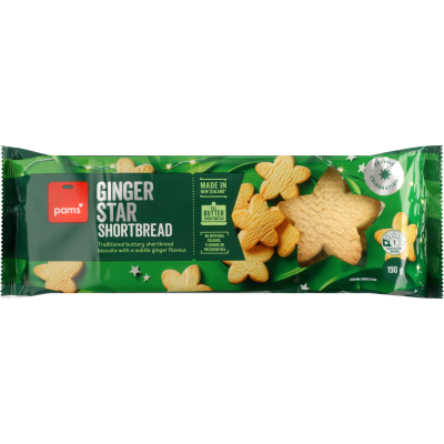 Pams Ginger Star Shortbread