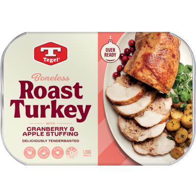 Tegel Cranberry & Apple Stuffing Frozen Boneless Roast Turkey