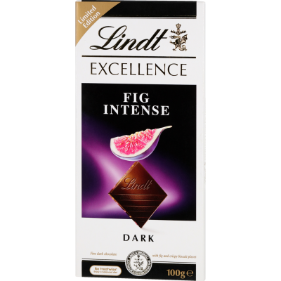 Lindt Excellence Fig Intense Dark Chocolate Block